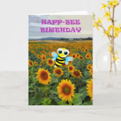 ハップビー 誕生日 カード (黄色い花)