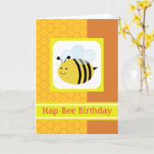 ハップビー 誕生日 マルハナバチ 蜂の巣 カード (黄色い花)