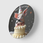 ハップピグ誕生日 ラウンド壁時計 (傾斜)