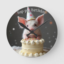 ハップピグ誕生日 ラウンド壁時計