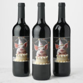 ハップピグ誕生日 ワインラベル (ボトル)
