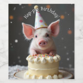 ハップピグ誕生日 ワインラベル (シングルラベル)