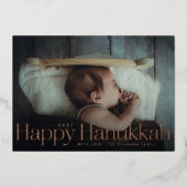 ハッミニマルプハヌッカホリデーフォトバラ金ゴールド 箔シーズンカード (正面)