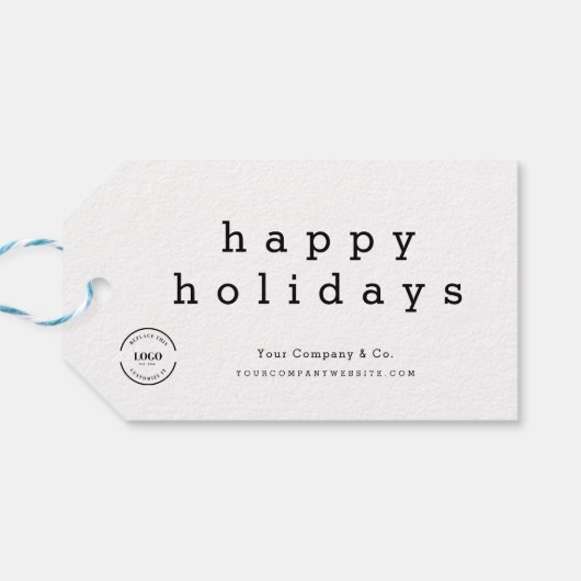 ハッミニマルプホリデーズタイプクリスマスカスタムロゴ ギフトタグ (裏面横)