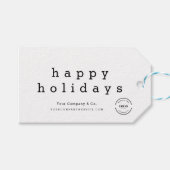 ハッミニマルプホリデーズタイプクリスマスカスタムロゴ ギフトタグ (正面(横))