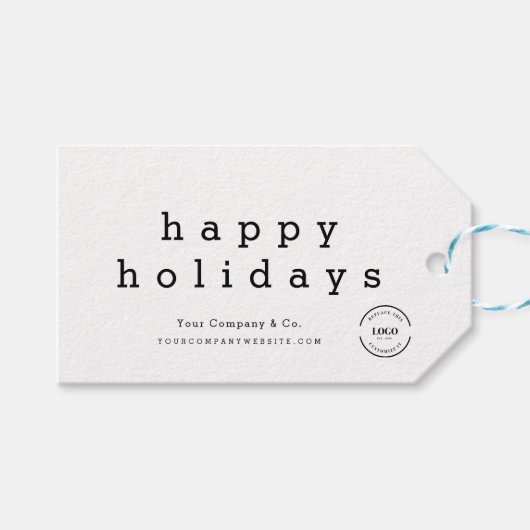 ハッミニマルプホリデーズタイプクリスマスカスタムロゴ ギフトタグ (正面(横))