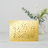 ハッミニマルプモダン・ホリデー写真 箔シーズンポストカード (立ち正面)