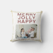 ハッメリーすてきピーカスタム家族フォトホリデー クッション (正面)