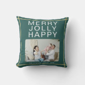 ハッメリーすてきプカスタム写真グリーン クッション (正面)