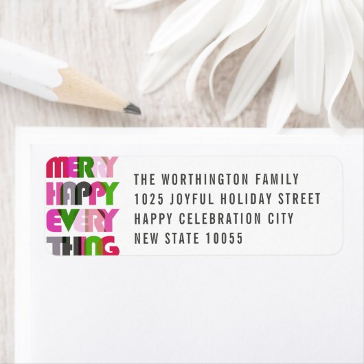 ハッメリーピエリカラフルータイポグラフィ ラベル (インサイチュ)