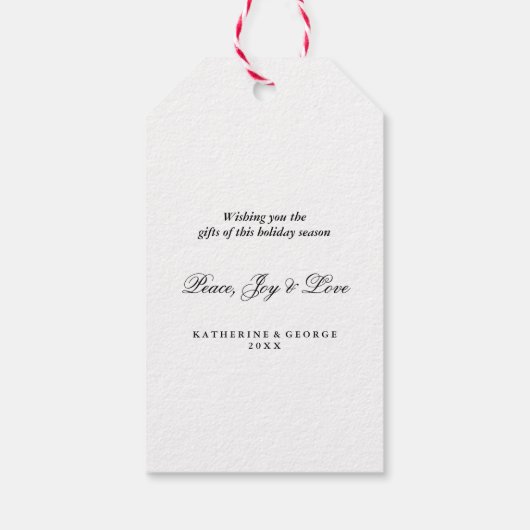 ハッメリーピエリカラフルーホリデーギフトラベル ギフトタグ (裏面)