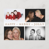 ハッメリープすてきファミリー4フォトコラージホリデー ポストカード (正面)