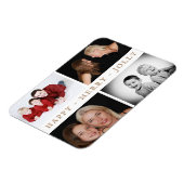 ハッメリープすてきファミリー4フォトコラージホリデー マグネット (左側)