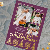 ハッメリープクリスムカシック3フォトパープル金ゴールド 箔シーズンカード