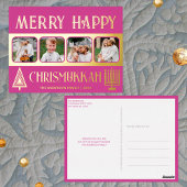 ハッメリープクリスムカ4フォトベリーピンク金ゴールド 箔シーズンポストカード