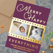 ハッメリープシック2フォトワードアートパープル金ゴールド 箔シーズンカード