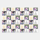 ハッメリープタンホリデーフォトキュートモノグラム ラッピングペーパーシート (正面)