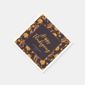 ハッモダンエレガントク感謝祭コンフォローグ スタンダードカクテルナプキン (角)