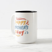ハッモダンカラフルプファーザーズデイタイポグラフィ ツートーンマグカップ (正面左)