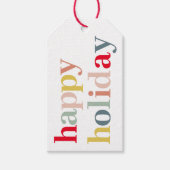 ハッモダンカラフルプホリデー ギフトタグ (正面)