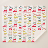 ハッモダンカラフルプホリデー シェルパブランケット (正面(横))