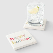 ハッモダンカラフルプホリデー ストーンコースター (横)