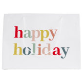 ハッモダンカラフルプホリデー ラージペーパーバッグ (正面)