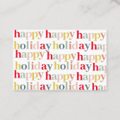 ハッモダンカラフルプホリデー 名刺 (正面)