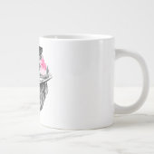 ハッモダントマグ付きの女性 ジャンボコーヒーマグカップ (右)