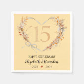 ハッモダンピー15周年ナ結婚プキンス スタンダードカクテルナプキン (正面)