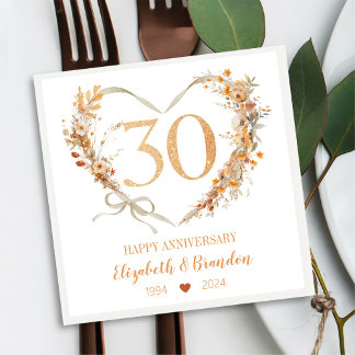 ハッモダンピー30周年ナ結婚プキンス スタンダードカクテルナプキン