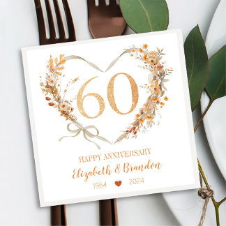 ハッモダンピー60周年ナ結婚プキンス スタンダードカクテルナプキン