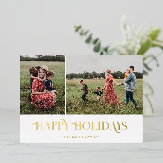 ハッモダンプエレガントホリデー2写真 箔シーズンカード (立ち正面)