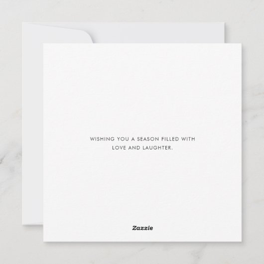 ハッモダンプエレガント・ホリデー写真クリスマスカード シーズンカード (裏面)