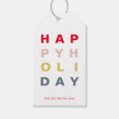 ハッモダンプカラフルホリデー ギフトタグ (正面)