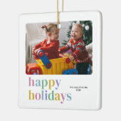 ハッモダンプカラフル・ホリデートレンディー写真 セラミックオーナメント (左)
