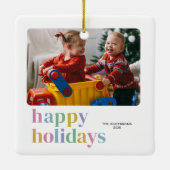 ハッモダンプカラフル・ホリデートレンディー写真 セラミックオーナメント (裏面)