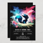 ハッモダンプキャット誕生日 招待状 (正面/裏面)