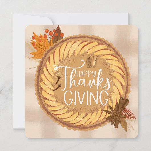 ハッモダンプサンクスギビングディナー招待状 招待状 (正面)