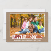 ハッモダンプサンクスギビング家族フォトクラフト シーズンカード (正面)