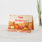 ハッモダンプサンクスギビング美しい秋 カード (正面)