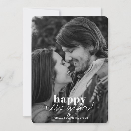 ハッモダンプニューイヤーフォトホリデー シーズンカード (正面)