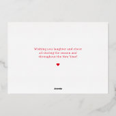 ハッモダンプニューイヤーホイルホリデーカード 箔招待状 (裏面)