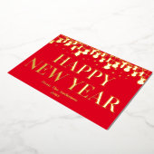 ハッモダンプニューイヤーホイルホリデーカード 箔招待状 (回転した状態)