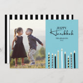 ハッモダンプハヌッカキャンドルホリデーフォトカード シーズンカード (正面/裏面)