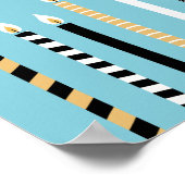 ハッモダンプハヌッカキャンドルホリデーポスターサイン ポスター (角)