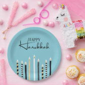 ハッモダンプハヌッカキャンドルホリデー紙プレート ペーパープレート (パーティー)