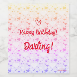 ハッモダンプハートカスタマイズラブワインラベル ワインラベル