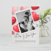 ハッモダンプバレンタインデー写真ホリデーカード サンキューカード (スタンド正面)