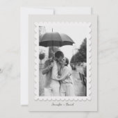 ハッモダンプバレンタインデー写真ホリデーカード サンキューカード (裏面)